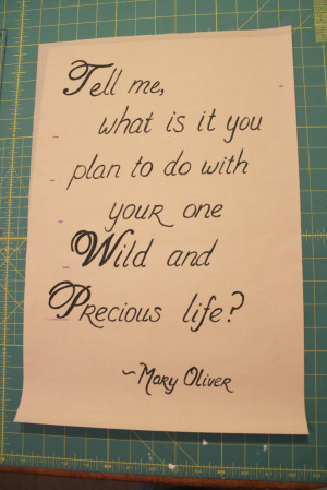 ... on the capital letters then i trimmed the quote to fit the mount