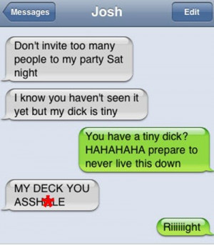 Funny Text Messages - Don't invite too many people