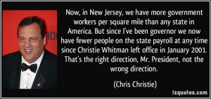 Now, in New Jersey, we have more government workers per square mile ...