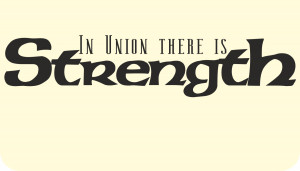 Details about In Union there is strenght Quote Phrase & Sayings Vinyl ...