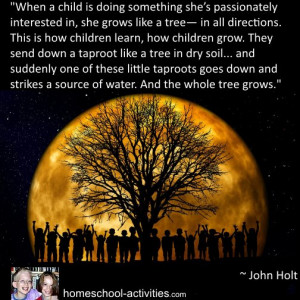 John Holt quote on children's learning