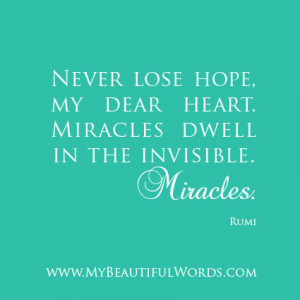 Never Lose Hope, My Dear Heart...