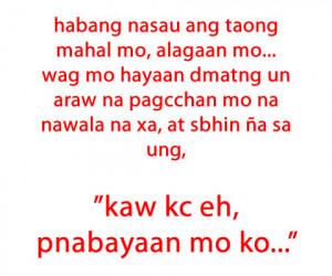 Kahit ilang beses pa akong masaktan dahil sayo, di kita iiwan, di ako ...