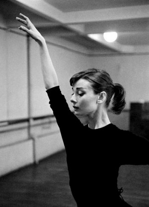 Black and White vintage audrey hepburn ballet dance 50s 50's myedit ...