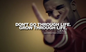 Don’t go through life. Grow through life.