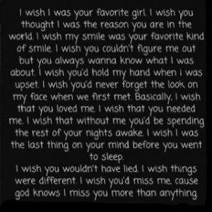 basically, i wish that you loved me...