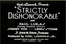 Strictly Dishonorable (1931 film) - Wikipedia, the free encyclopedia