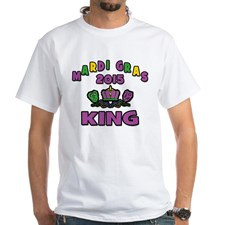 Mardi Gras King 2015 White T-Shirt for