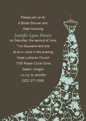 Bridal Shower Invitation Wording