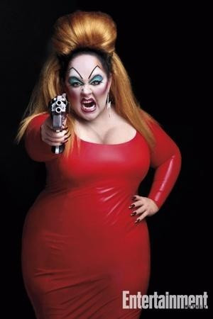LADY IN RED: Melissa McCarthy as cinema drag queen Divine.