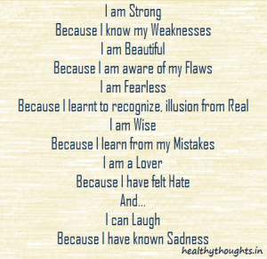 am Strong Because I know…