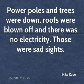 Power poles and trees were down, roofs were blown off and there was no ...