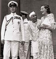 Lord Mountbatten, Pandit Nehru and Edwina