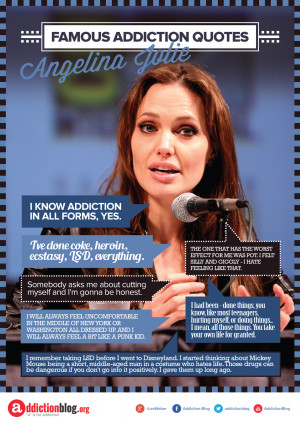 Angelina Jolie quotes on drugs and addiction (INFOGRAPHIC)