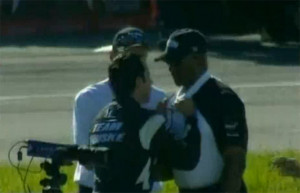 Helio Castroneves tangles with security – Click above to watch video ...