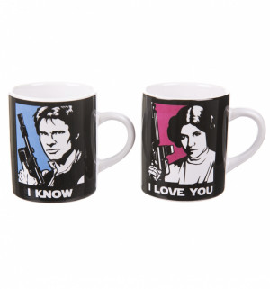 ... about Official Boxed Han Solo And Princess Leia Set Of 2 Mini Mugs