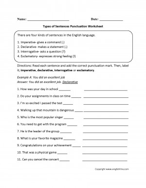 Comma Punctuation Worksheets