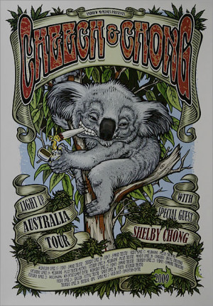Cheech & Chong Australian Tour Poster AUS POSTER TPOSTCC2009