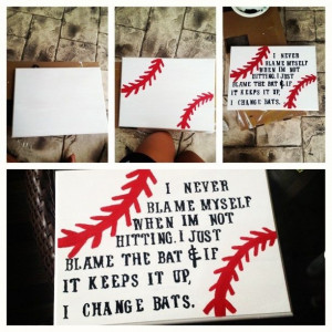 ... is a good idea! Just change the quote to any baseball themed saying