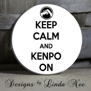 Keep Calm and KENPO On (Ed Parker American Kenpo) on Black and White