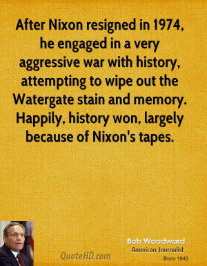 After Nixon resigned in 1974, he engaged in a very aggressive war with ...
