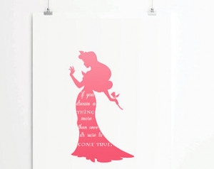 Sleeping Beauty Nursery Print - Princess Quote, Baby Girl Wall Art ...