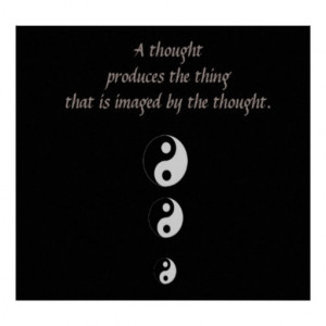 Law of Attraction Quote -Ying Yang Poster