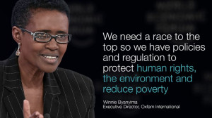 Winnie Byanyima, Executive Director, Oxfam International, in the ...