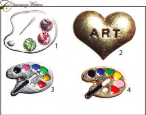 PALETTE floating charms for window lockets like Origami Owl paint ...