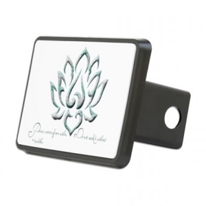 ... Gifts > Awakening Auto > Buddha Lotus Flower Peace quote Hitch Cover