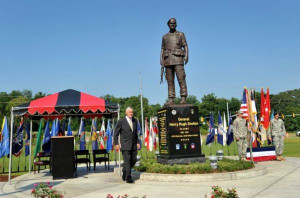 General H Hugh Shelton statue dedication ceremony at Airborne