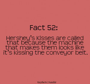 Fact Quote – Hershey’s Kisses are called that because…