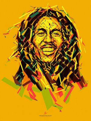 Bob marley, illustration and image mosaic pictures