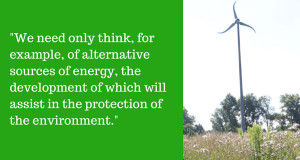 Pope's Eco Quotes: Alternative Energy Sources
