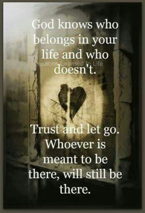 Trust and let go...