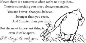 ... the Pooh If ever there is a tomorrow baby quote vinyl wall decal