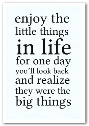 quotes print motivational quote enjoy the little things in life prints ...