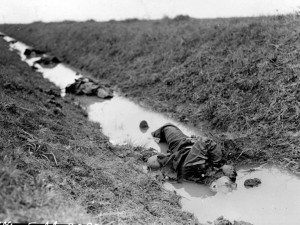 Anzio Beach-head, Italy! German dead lying in gulley where they ...