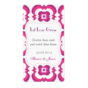 Wedding Favors Seed Packet Labels Let Love Grow