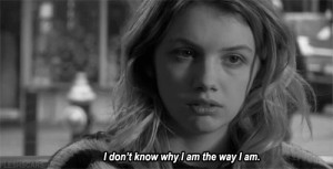 gif Black and White sad skins why Cassie Ainsworth cassie don't know I ...