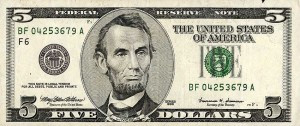 abraham lincoln facts for kids 5 dollar bill