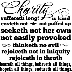 Details about Charity Suffereth Long Christian Bible Verse Vinyl Decal ...