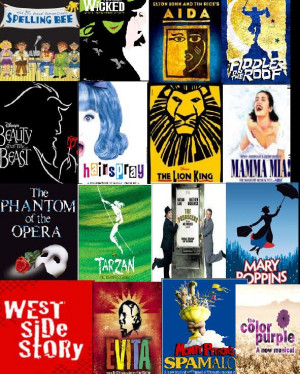 Broadway Musical Collage Wallpaper I love broadway musicals
