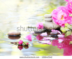 Woman Relaxing Flower Petal