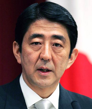 Japanese Pm Shinzo Abe, referring to his government's ongoing debate ...