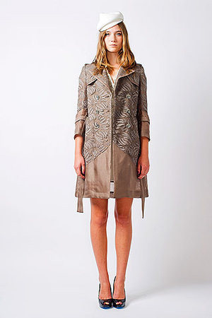 Bibhu Mohapatra Spring 2011 RTW Sheer Embroidered Trench Profile Photo