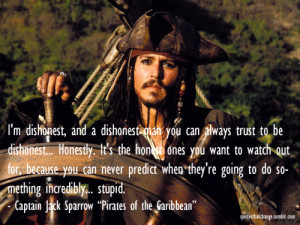 Pirates of the Caribbean #captain jack sparrow #dishonest #jack ...