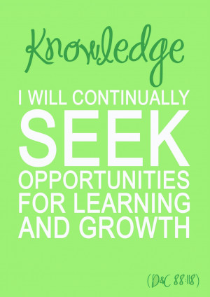 Young Women Personal Progress Prints.