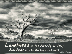 Loneliness and solitude