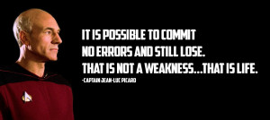 It is possible to commit no errors and still lose ... 